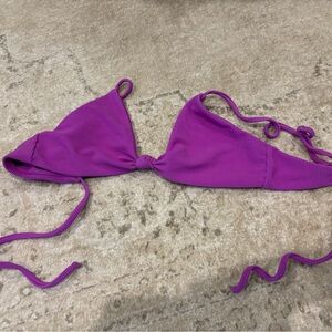 Skatie Ribbed Sarah Top in Neon Purple